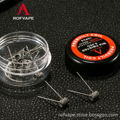 Rofvape Rda Atomizer Prebuilt Wire Quality Atomizer Rebuild Double Clapton Coil Wire And Wick Rocket Vaporizer